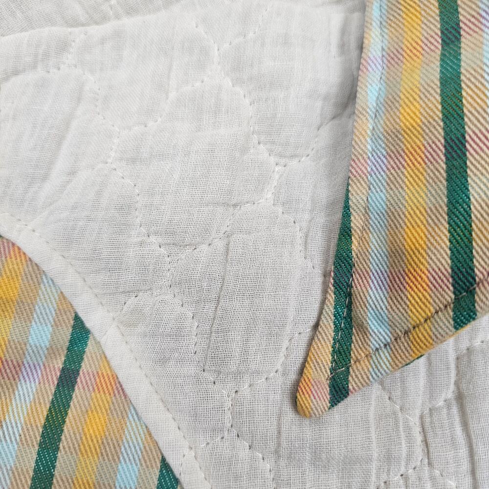 Western Quilt Yoke Plaid Shirt Men’s M VTG 70's Ranch wear Boho Frontier Prairie - Picture 3 of 9